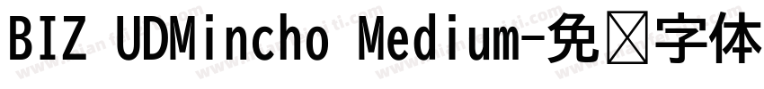 BIZ UDMincho Medium字体转换